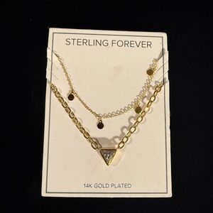 Sterling Forever 14K Gold Plated Layered Necklace